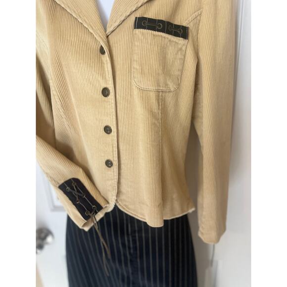 Desert Diva by Sherry Holt 2-Piece Corduroy Blazer & Pinstripe Skirt Set - Picture 3 of 10
